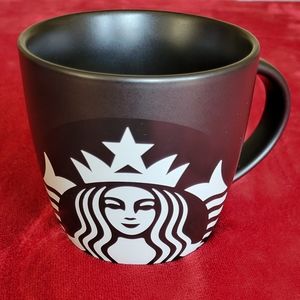 2017 Starbucks Black Mug White Mermaid Logo